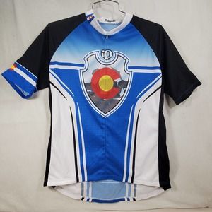 Pearl Izumi Cycling Jersey Colorado State Flag USA Mountains S/S Zip Mens XL Top